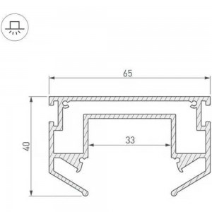 Профиль-держатель Arlight LGD-STRETCH-4TR-2000 33090