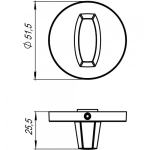Поворотная ручка ARMADILLO WC-BOLT BK6 URS SN-3 Матовый никель 39287