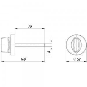 Поворотная ручка Armadillo BKW8/URB BL-26 42887