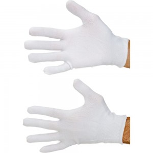 Нейлоновые перчатки Armprotect белые, без дополнительного покрытия, р10 6220 4631161744234