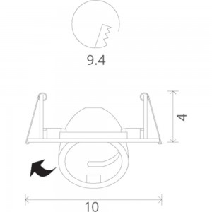 Потолочный свети��ьник Arte Lamp A4009PL-1WH