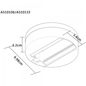 Одноместный шинопровод-трек ARTE LAMP A510106 