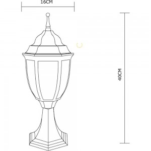 Уличный светильник Arte Lamp PEGASUS A3151FN-1BN