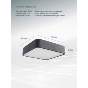 Потолочный светильник Arte Lamp COSMOPOLITAN A7210PL-2BK