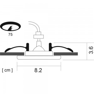 Встраиваемый светильник Arte Lamp AQUA A5440PL-1AB