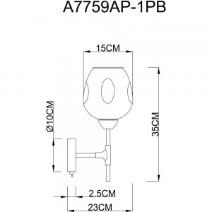 Бра ARTE LAMP YUKA A7759AP-1PB