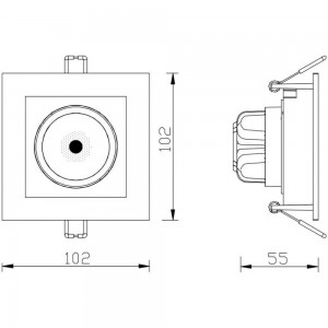 Встраиваемый светильник Arte Lamp GRADO A2705PL-1WH