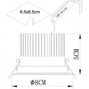 Встраиваемый светильник Arte Lamp APERTURA A3307PL-1WH