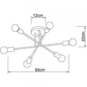 Потолочная люстра Arte Lamp ALASTOR A5435PL-6WH