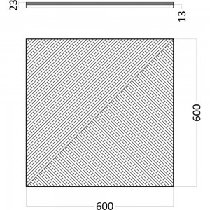Стеновые панели 3D Artpole FIELDS-1 (гипсовые; дуб мелвилл; 600x600 мм; 1 шт) MMD-0008-1