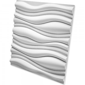 Стеновые панели 3D Artpole FORCE (гипсовые; белые; 600x600 мм; 1 шт; 0,36 кв.м) M-0001B