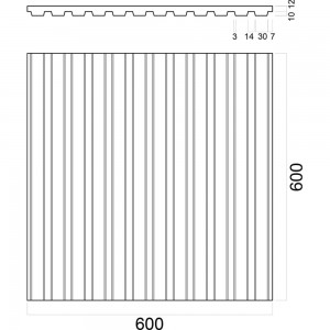 Стеновые 3д панели Artpole VECTOR (гипсовые; белые; 600x600 мм; 1 шт; 0,36 кв.м) M-0055