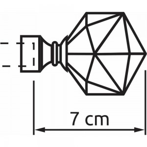 Наконечник для карниза Arttex Кристал D20 мм Оникс А0000006926