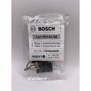 Комплект графитовых щеток 2 шт Bosch oem 1617014138/as Asein 1199.10J