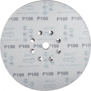 Круг шлифовальный (10 шт; 225 мм; P100; 9 отверстий) ASTECH 8800875