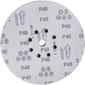 Круг шлифовальный (10 шт; 225 мм; P40; 9 отверстий) ASTECH 8800876