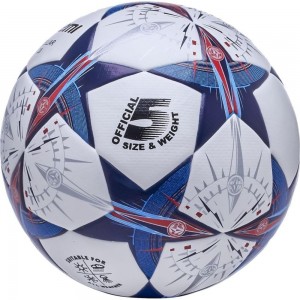 Футбольный мяч ATEMI STELLAR-2.0, PU, белый/синий/оранжевый, р.5 00-00009440