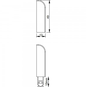 Автоматический накладной порог Athmer M-12 FS silver, silicone L=930 мм, серебристый 82535
