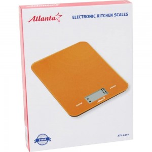 Кухонные электронные весы Atlanta ATH-6197 orange