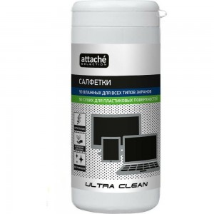 Универсальные салфетки Attache Selection Ultra Clean, антистатик, 50+50 шт 131703