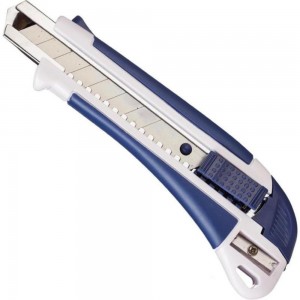 Канцелярский нож Attache Selection 18 мм, с антискользящими вставками и точилкой 280458