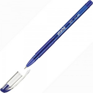 Неавтоматическая масляная шариковая ручка 12 шт в упаковке Attache Selection Sky синий 391129