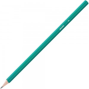 Чернографитный карандаш Attache пластик, без ластика, HB, зеленый корпус, 12 шт/уп 1071388