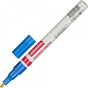 Лаковый маркер 12 шт в упаковке Attache пеинт 2 мм синий 865471
