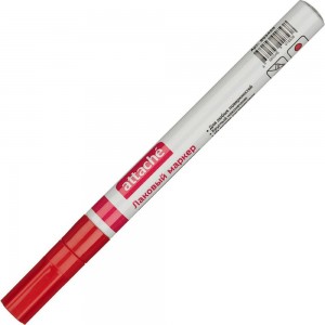 Лаковый маркер 12 шт в упаковке Attache пеинт 2 мм красный 865459