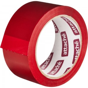 Упаковочная клейкая лента Attache 48 мм х 66 м, 45 мкм, красная 146158
