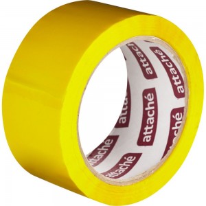 Упаковочная клейкая лента Attache 48 мм х 66 м, 45 мкм, желтая 146162