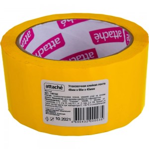 Упаковочная клейкая лента Attache 48 мм х 66 м, 45 мкм, желтая 146162