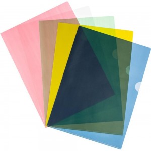 Пластиковая папка-уголок Attache A4, 100 мкм, цвет ассорти, 10 шт 1243049