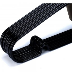 Металлическая вешалка-плечики с перекладиной Attache черная, размер 48-50, 10 шт/уп 632437