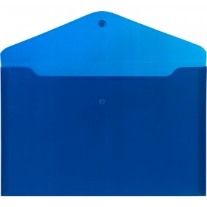 Папка-конверт на кнопке Attache Economy A4, синяя, 200 мкм, 10 шт 1261161