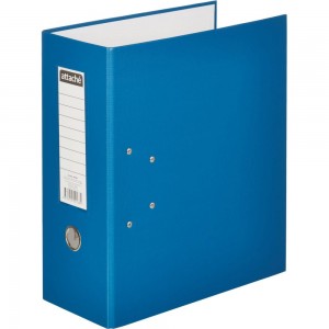 Папка-регистратор Attache ПБП1 с арочным механизмом PVC без металлического уголка 125 мм синий, карман на корешке папки 1095840