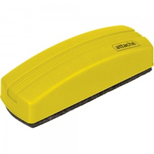 Магнитная губка-стиратель для магнитно-маркерных досок Attache 55x160 мм, желтая 1648009
