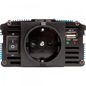 Автомобильный преобразователь напряжения (инвертор) AutoExpert A300, 12V/220V, 300W, евро-розетка, USB выход 5V/1A