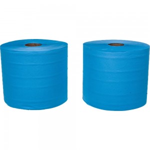 Протирочная бумага AutoGrand 24х35 см, 1000 отрывов, 2 слоя, синяя целлюлоза, 2 шт. 35112/2