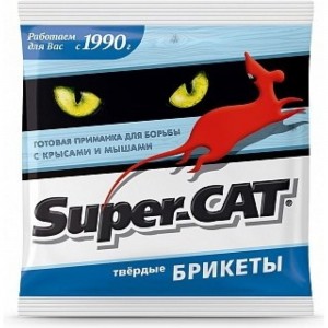 Приманка для борьбы с крысами и мышами Avgust Super-Cat, твердый брикет, 48 г 96003859