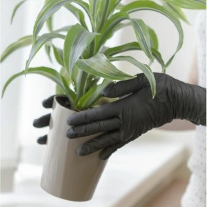 Нитриловые перчатки AVIORA, черные, 4 гр., размер XL, 100 шт. 402-797