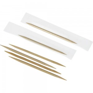 Бамбуковые зубочистки AVIORA в индивидуальной полипропиленовой упаковке, 1000 шт в картонной коробке 401-488