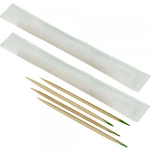 Бамбуковые зубочистки AVIORA в индивидуальной бумажной упаковке, с ментолом, 500 шт в картонной коробке 401-487