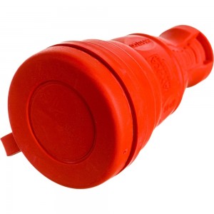 Разъём-штепсель AY-KA каучук c заземлением 16A IP44 красный 5511701