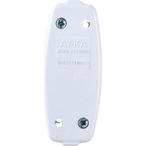 Кнопочный выключатель AY-KA на шнур/накладной белый 7715000