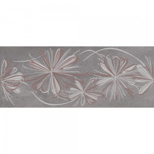 Декор Azori Ceramica sonnet grey flower, 20.1x50.5 см, 1 шт. 587902001