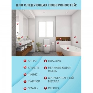 Чистящая пена для ванных комнат Bagi Акрилан 400 мл 1015024133
