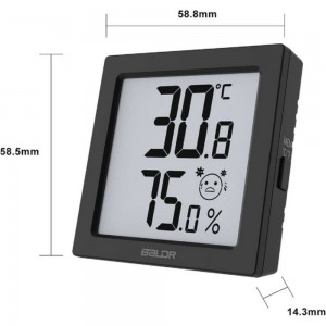 Цифровой термогигрометр с внешним датчиком BALDR B0387TH-BLACK