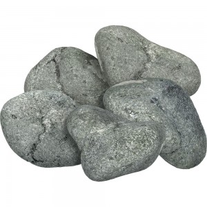 Камень Банные штучки Серпентинит обвалованный, средний (70-140 мм), в коробке 10 кг 33714