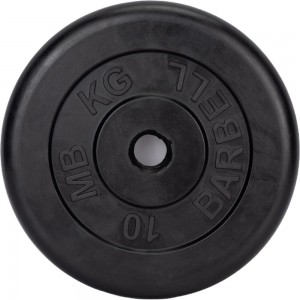 Обрезиненный диск Barbell d 31 мм, чёрный, 10.0 кг 432